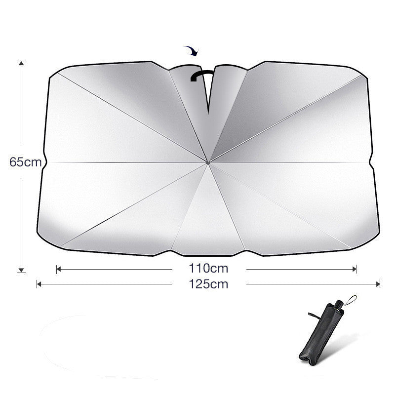 Foldable car sun shade