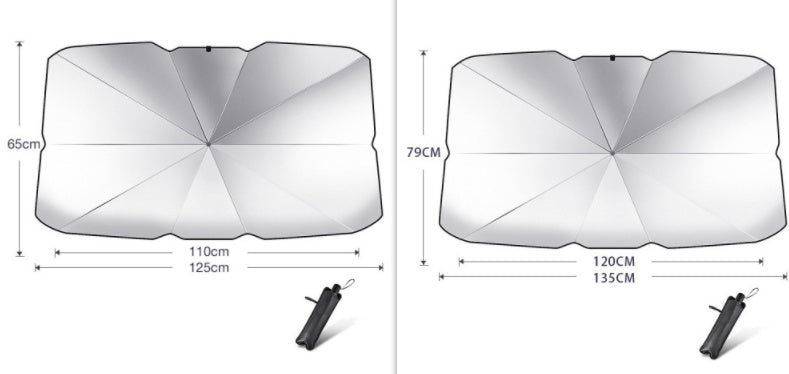 Foldable car sun shade