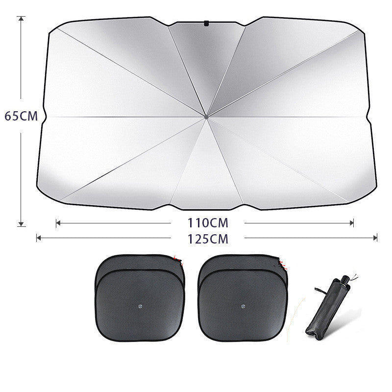 Foldable car sun shade