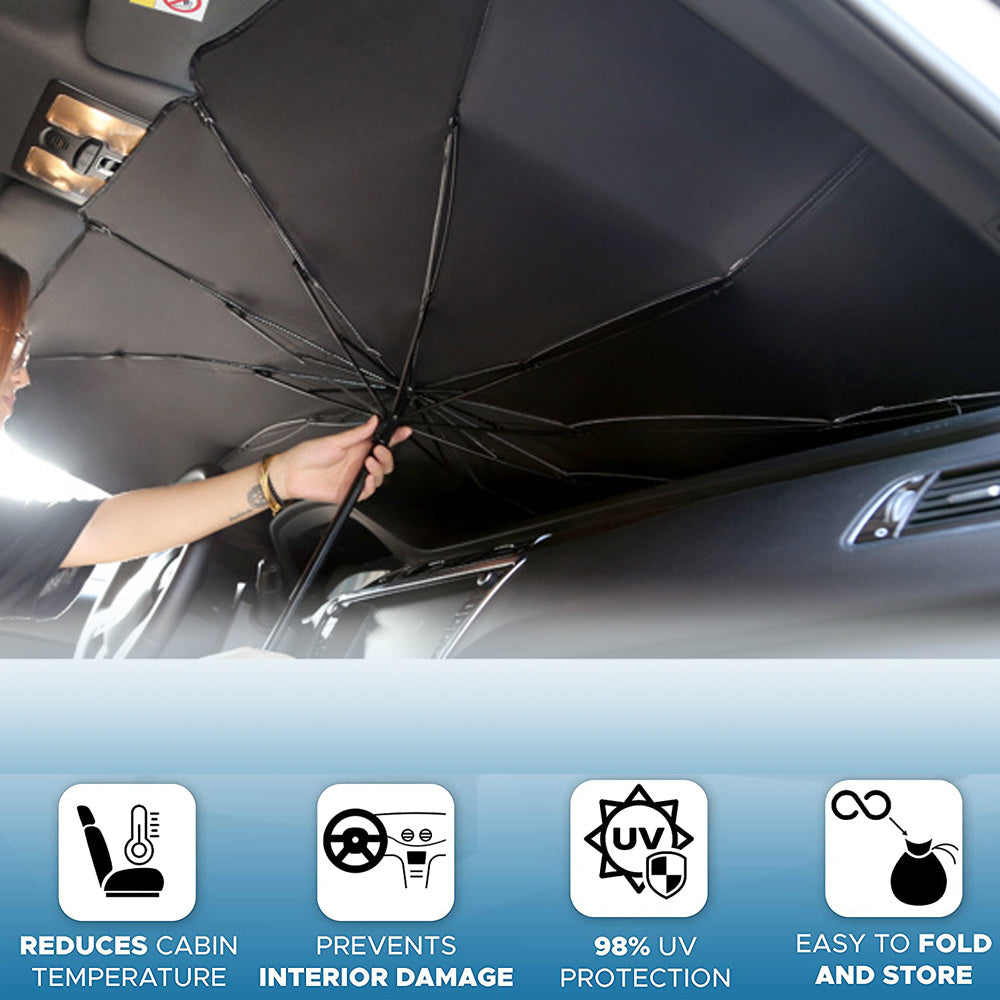 Foldable car sun shade