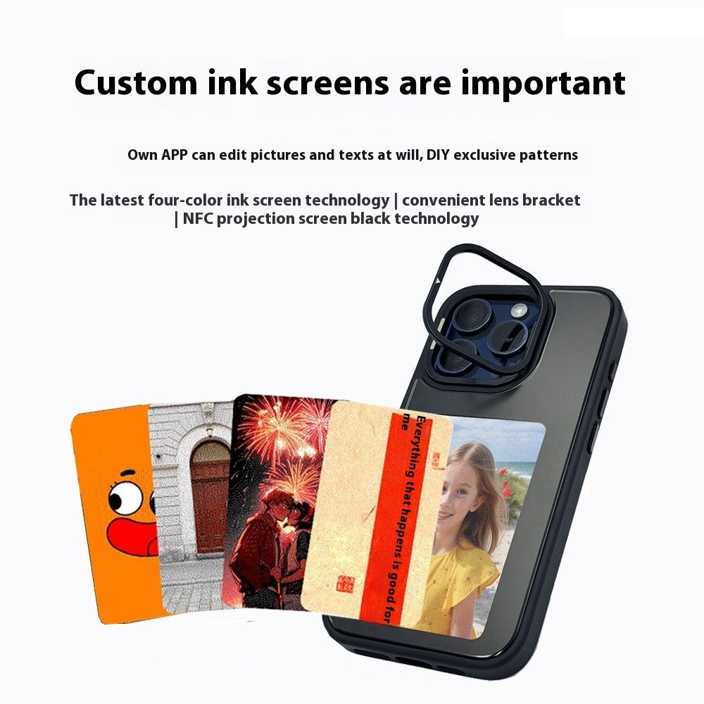 NFC Projection Screen  E-ink Screen Bracket Phone Case