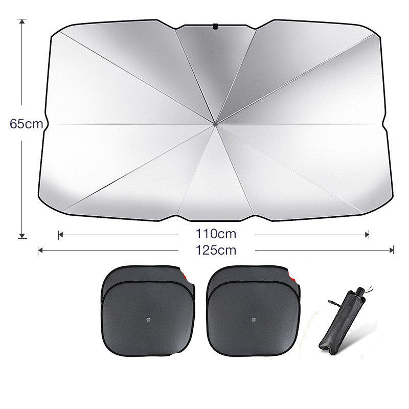 Foldable car sun shade