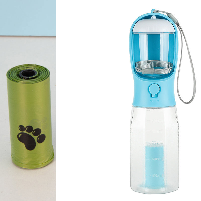 Leopard  Pet Water Bottle Food Feeder Drinker Poop Dispenser