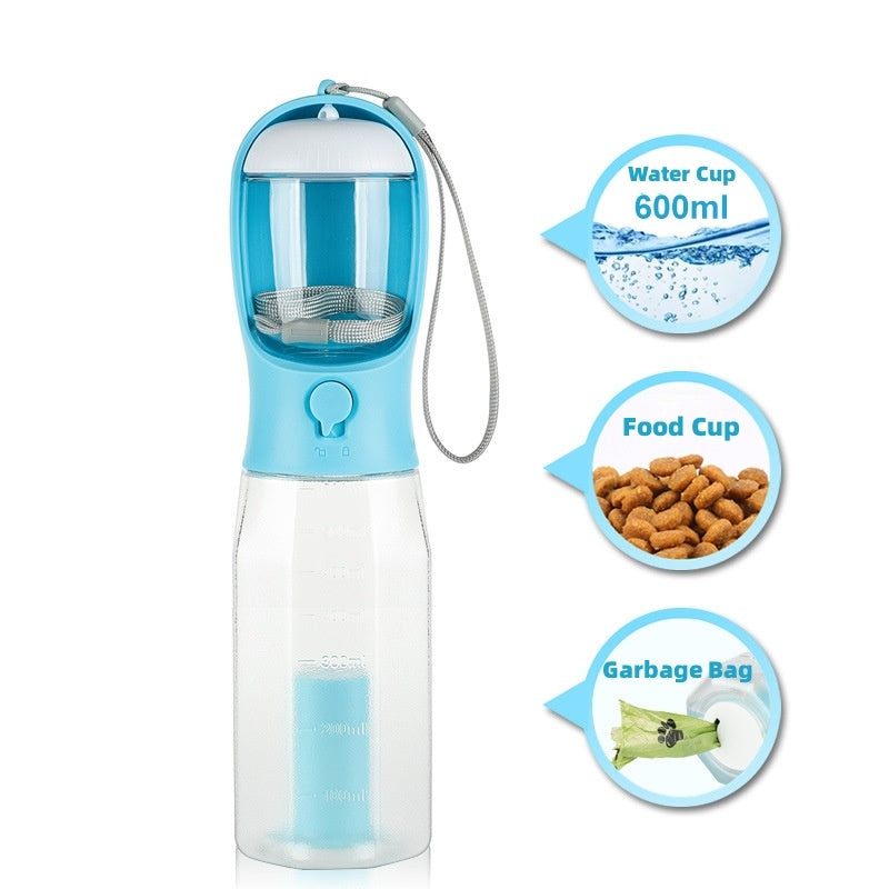 Leopard  Pet Water Bottle Food Feeder Drinker Poop Dispenser