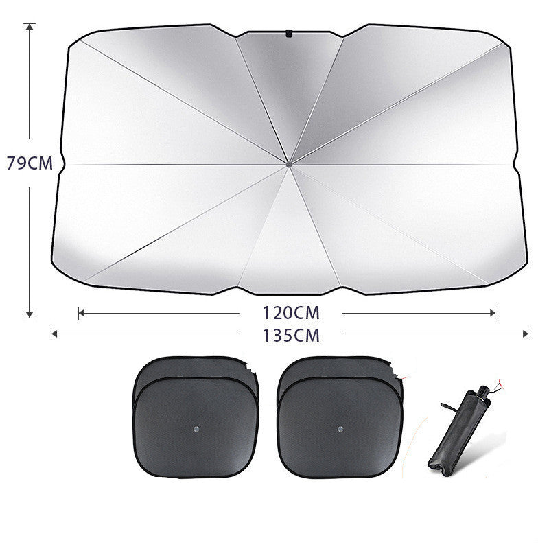 Foldable car sun shade