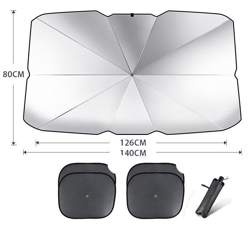 Foldable car sun shade