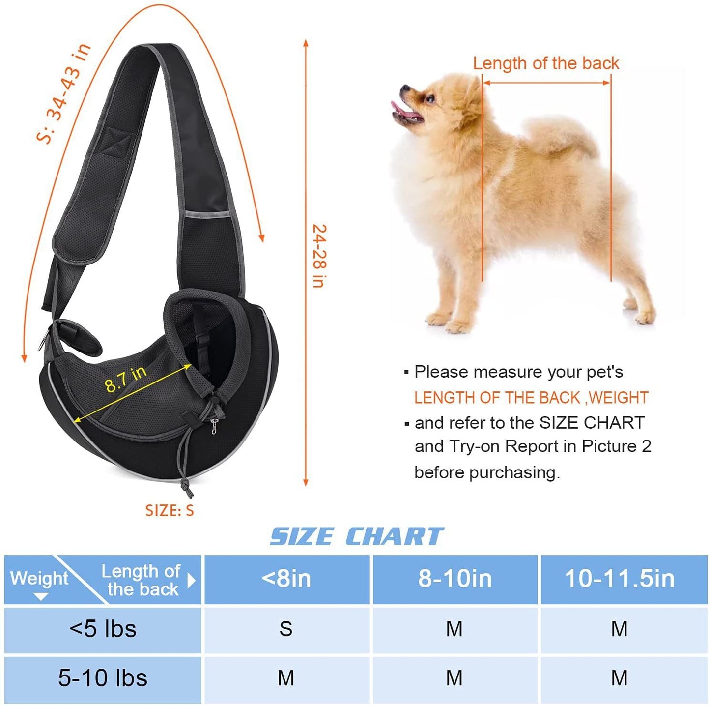 Crossbody dog carrier